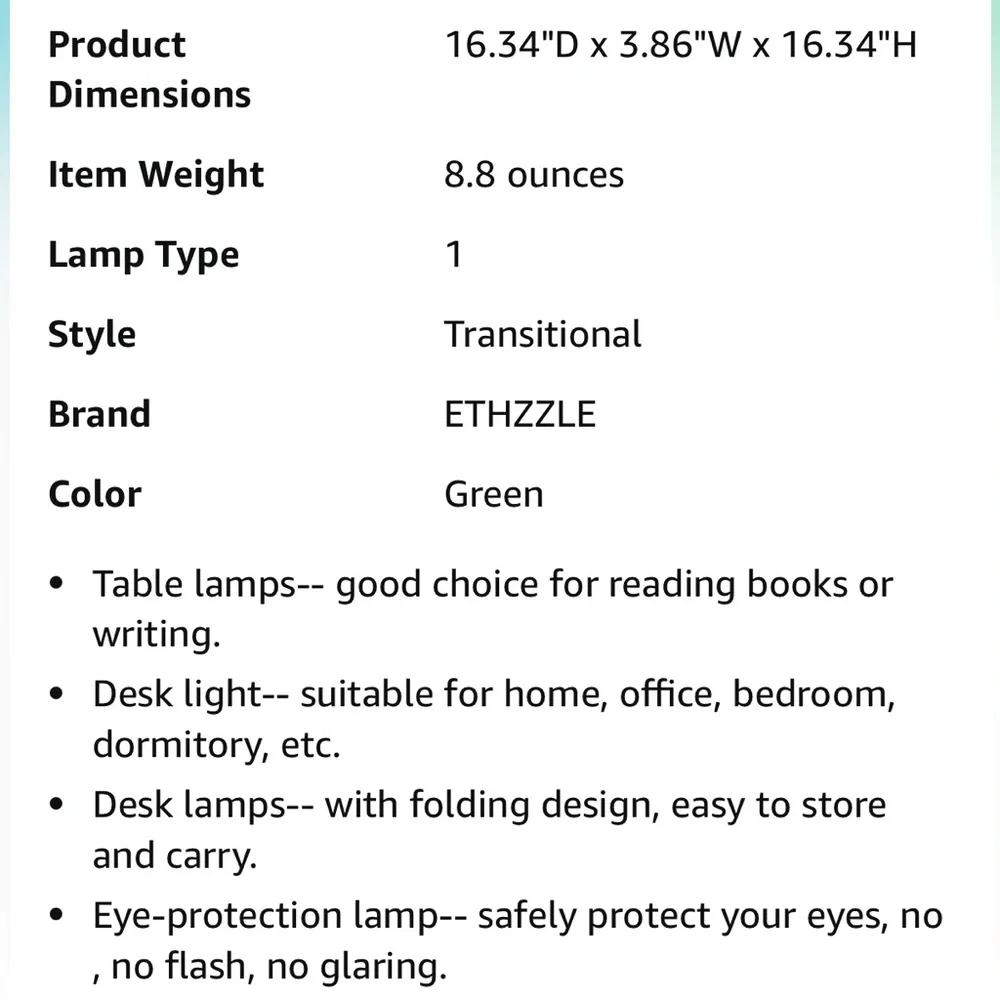 Cactus Green LED Desk Lamp with Pen Holder